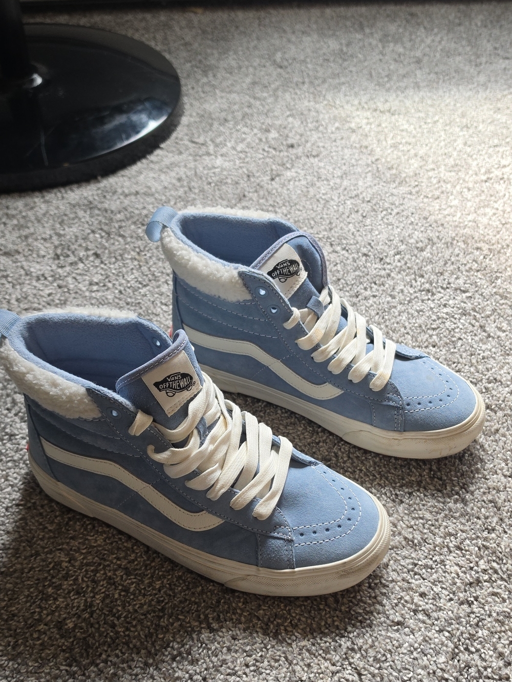 Vans Light Blue Sherpa High-Top Sneakers